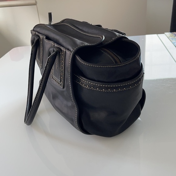 Kenneth Cole NY Black leather studded 2 handle handbag - Picture 7 of 16